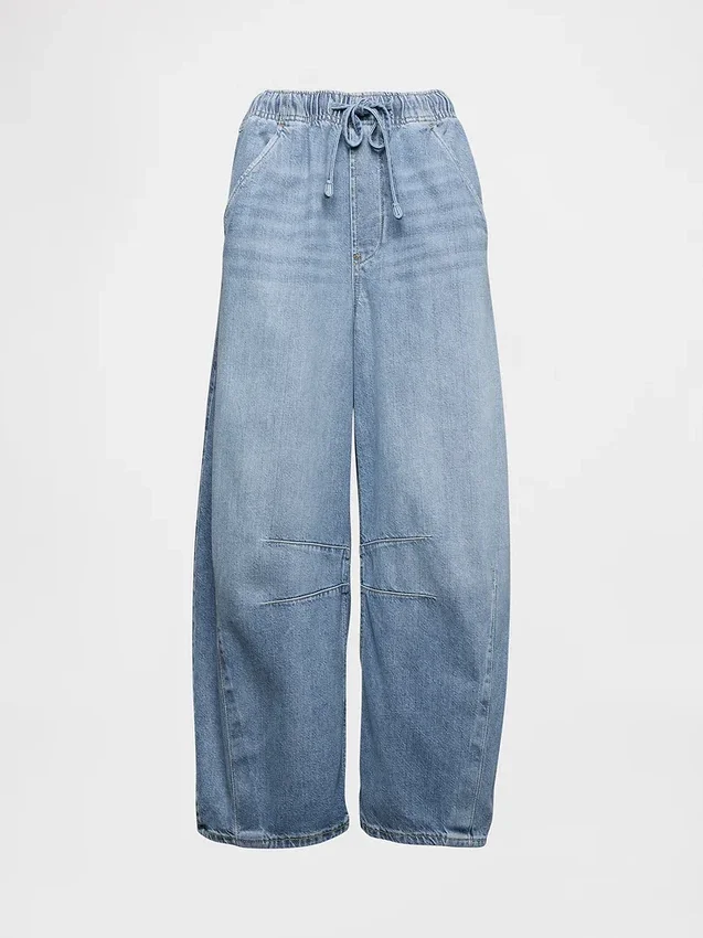 Jeans a vita media ultrasoft con taglio a ferro di cavallo