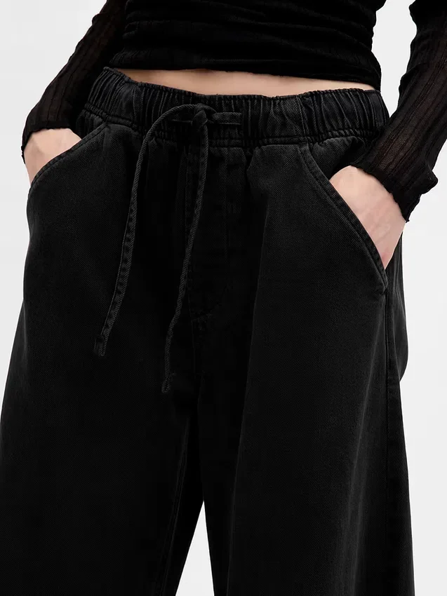 Jeans a vita media ultrasoft con taglio a ferro di cavallo