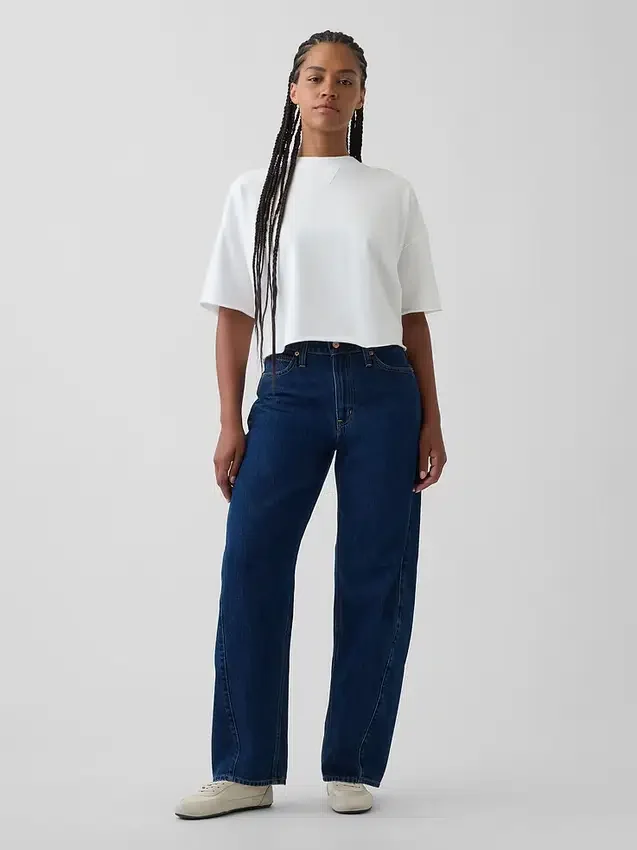 Jeans a zampa alta per taglie curvy