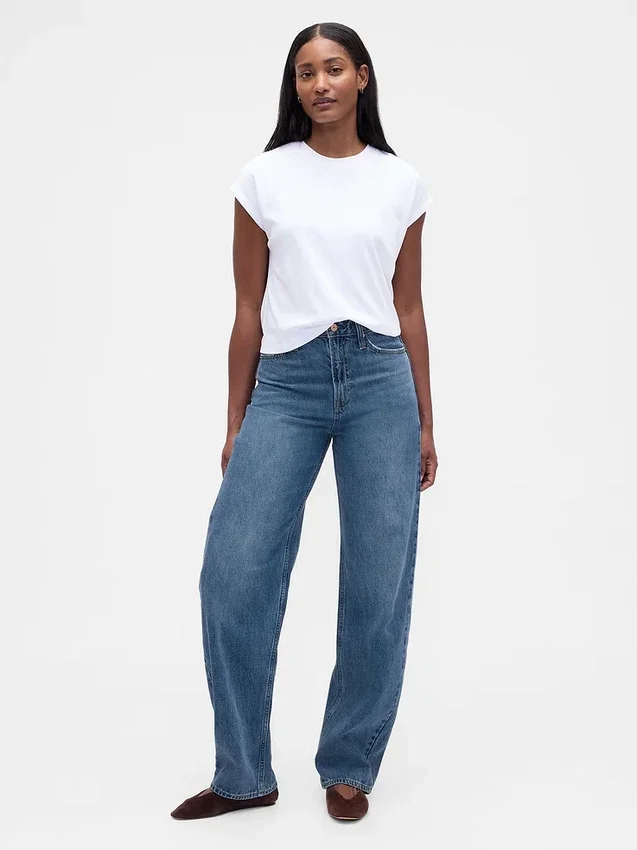 Jeans a zampa alta per taglie curvy