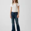 Jeans a zampa anni '70 a vita alta per bambini