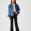 Jeans a zampa anni '70 a vita alta per bambini