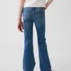 Jeans a zampa anni '70 a vita alta per bambini