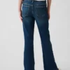 Jeans a zampa anni '70 a vita alta per bambini