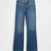 Jeans a zampa anni '70 a vita alta per bambini