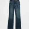 Jeans a zampa anni '70 a vita alta per bambini