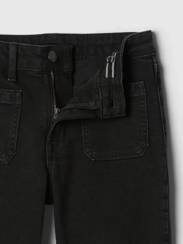 Jeans a zampa anni '70 a vita alta per bambini
