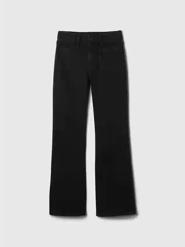 Jeans a zampa anni '70 a vita alta per bambini