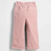 Jeans a zampa con fiocco in velluto per neonato & bebè