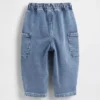 Jeans a zampa d’elefante in maglia per neonato & bebè