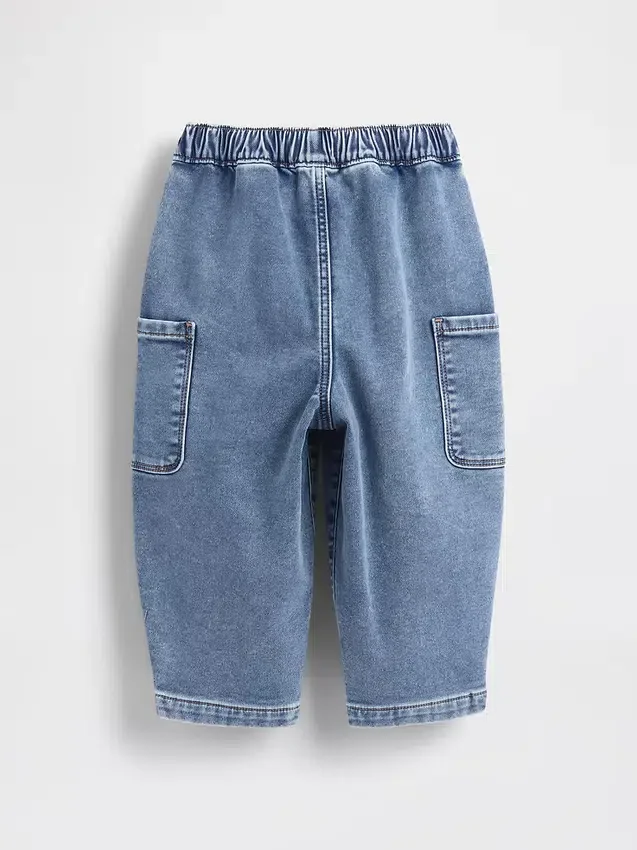 Jeans a zampa d’elefante in maglia per neonato & bebè