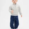 Jeans a zampa d’elefante senza bottoni per neonato & bebè