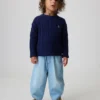 Jeans a zampa d’elefante senza bottoni per neonato & bebè