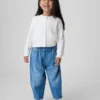 Jeans a zampa d’elefante senza bottoni per neonato & bebè