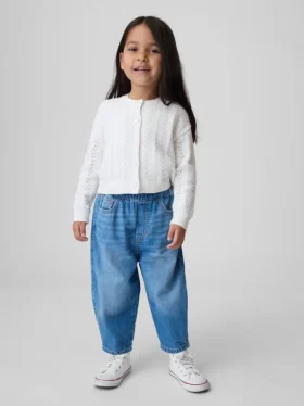 Jeans a zampa d’elefante senza bottoni per neonato & bebè