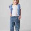 Jeans a zampa d’elefante senza bottoni per neonato & bebè