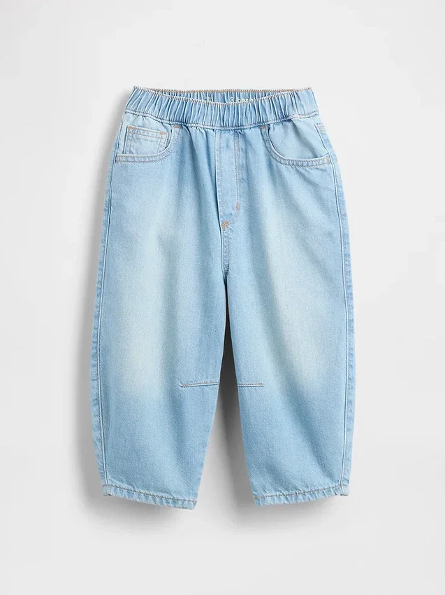 Jeans a zampa d’elefante senza bottoni per neonato & bebè