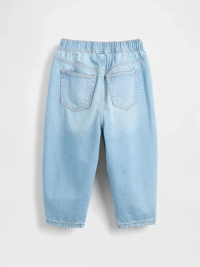 Jeans a zampa d’elefante senza bottoni per neonato & bebè