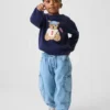 Jeans a zampa di elefante con tasche a forma di orsetto Brannan per neonato & bebè