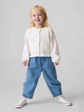 Jeans a zampa di elefante con tasche a forma di orsetto Brannan per neonato & bebè