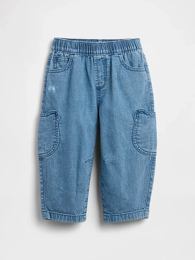 Jeans a zampa di elefante con tasche a forma di orsetto Brannan per neonato & bebè