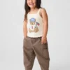 Jeans a zampa di elefante con tasche a forma di orsetto per neonato & bebè