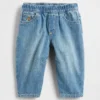 Jeans a zampa per neonati con chiusura a elastico