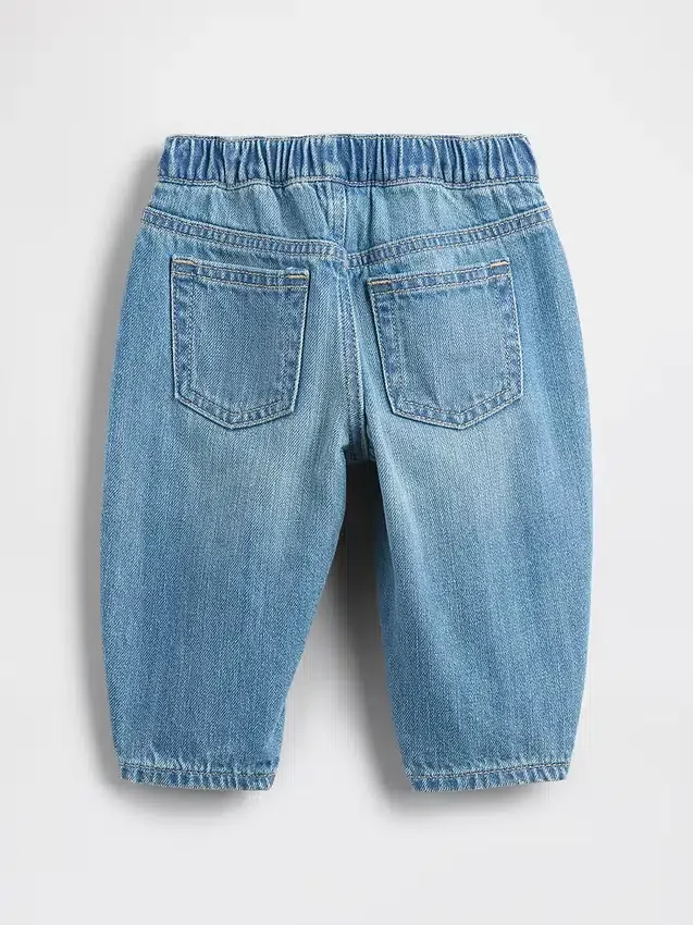 Jeans a zampa per neonati con chiusura a elastico