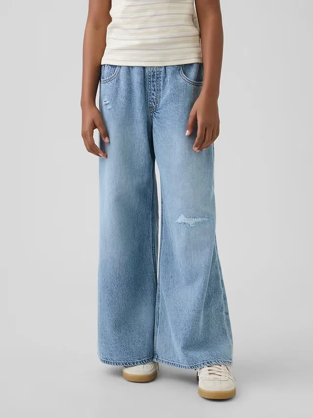 Jeans baggy a vita bassa ultrasoft per bambini