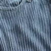 Jeans baggy a vita media in denim ultra morbido a righe