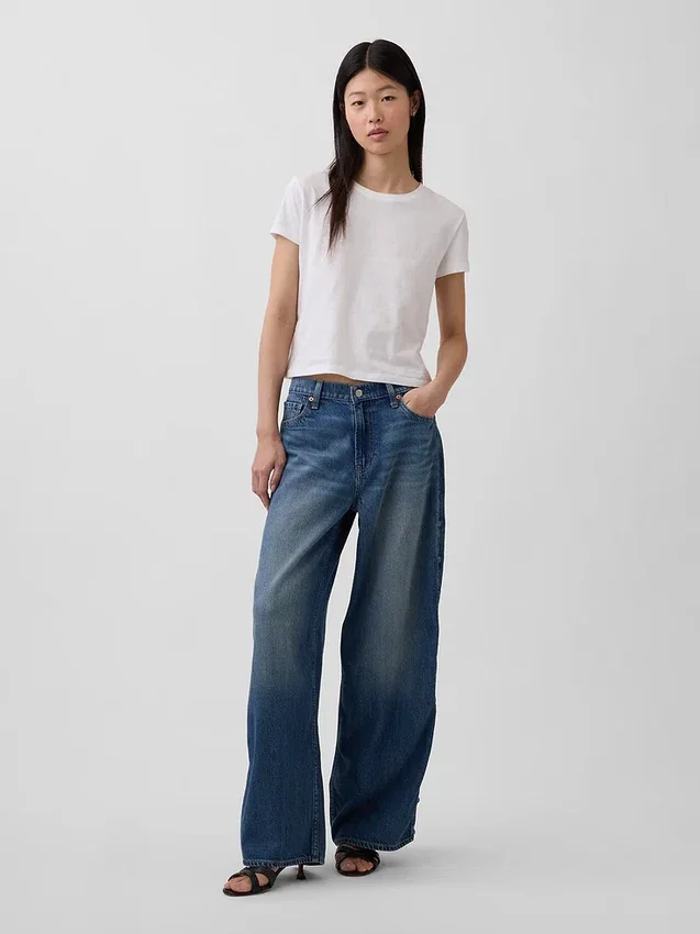 Jeans baggy a vita media, morbidissimi e con borchie