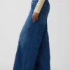 Jeans baggy a vita media, morbidissimi e con cuciture semplici