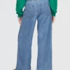 Jeans baggy a vita media, ultra morbidi e con pieghe