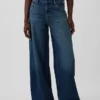 Jeans baggy a vita media ultrasoft con fibbia