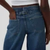 Jeans baggy a vita media ultrasoft con fibbia