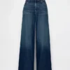 Jeans baggy a vita media ultrasoft con fibbia