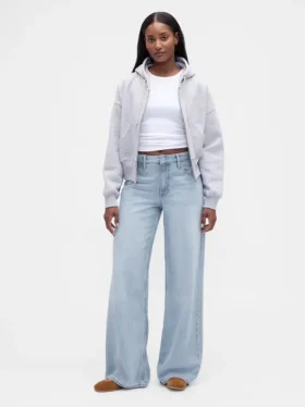 Jeans baggy a vita media ultrasoft per taglie curvy