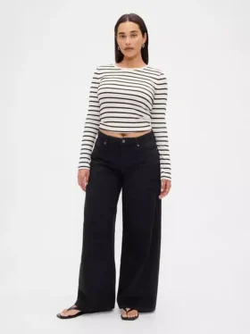 Jeans baggy a vita media ultrasoft per taglie curvy
