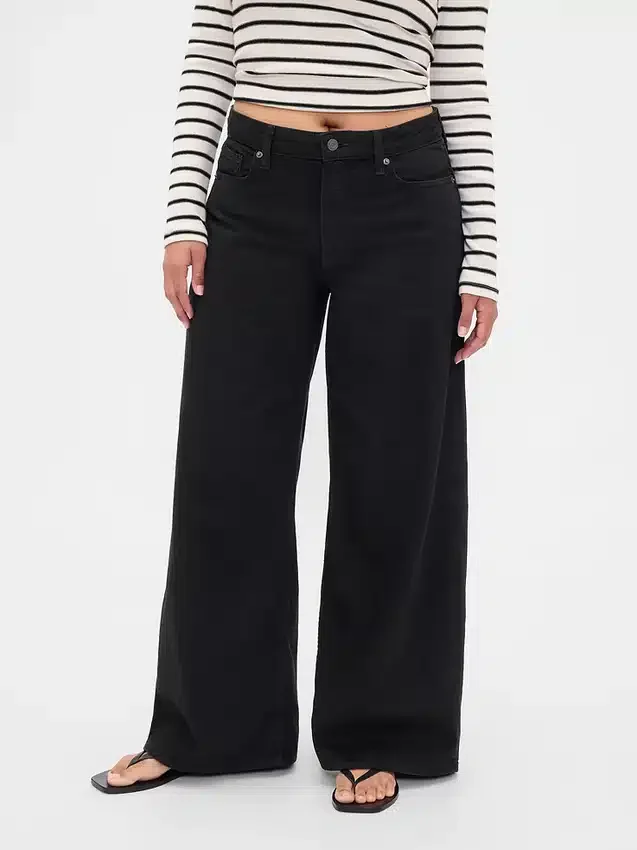 Jeans baggy a vita media ultrasoft per taglie curvy
