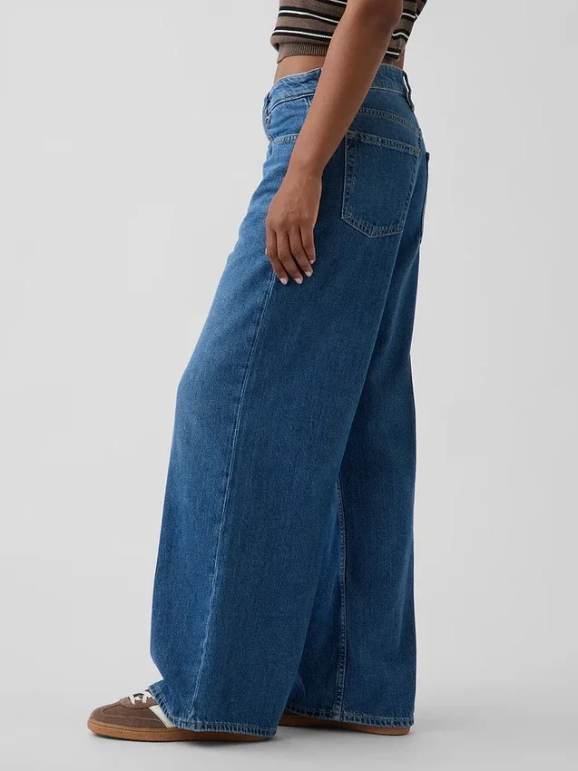 Jeans baggy a vita media ultrasoft per taglie curvy