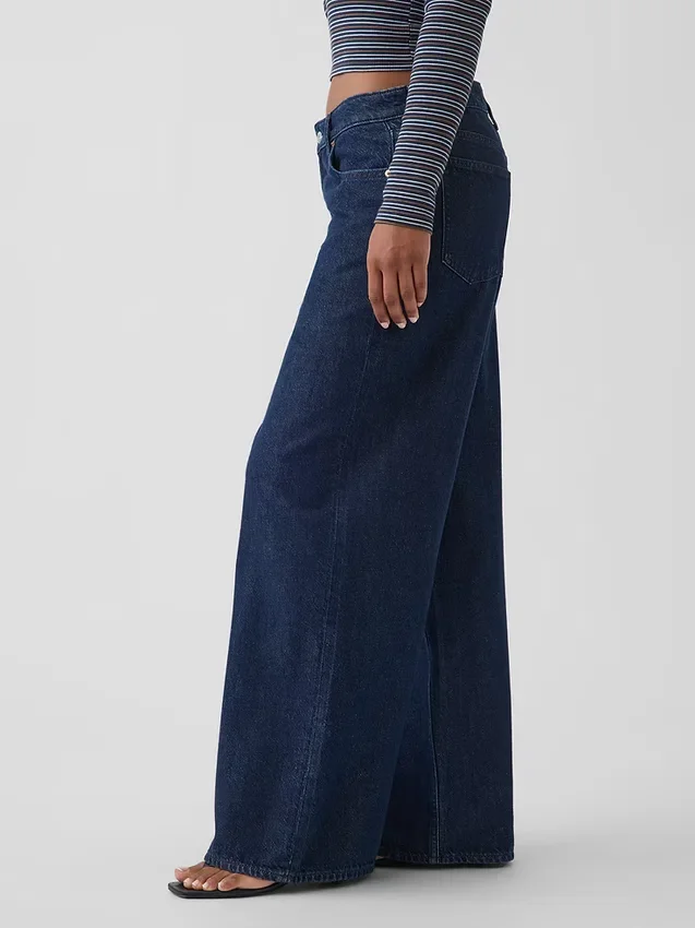 Jeans baggy a vita media ultrasoft per taglie curvy