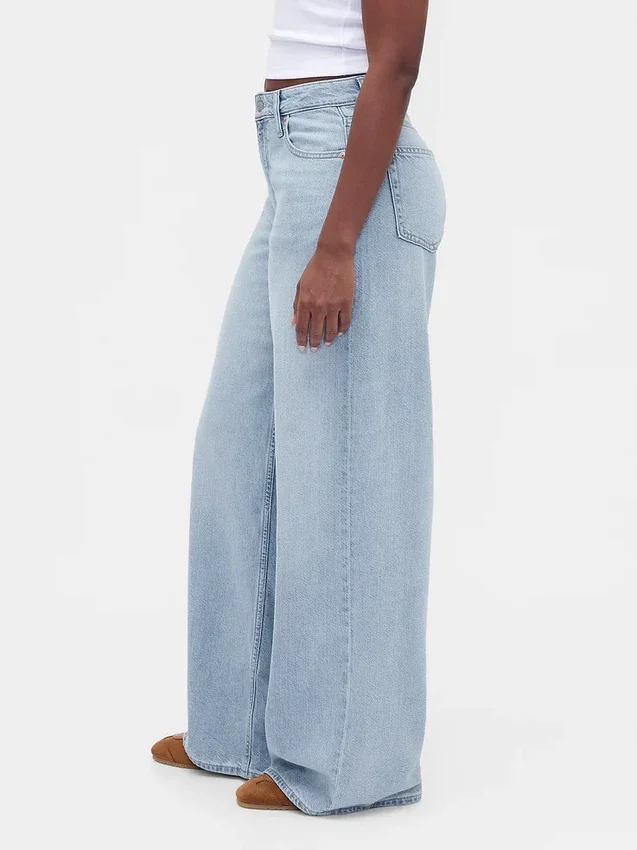 Jeans baggy a vita media ultrasoft per taglie curvy
