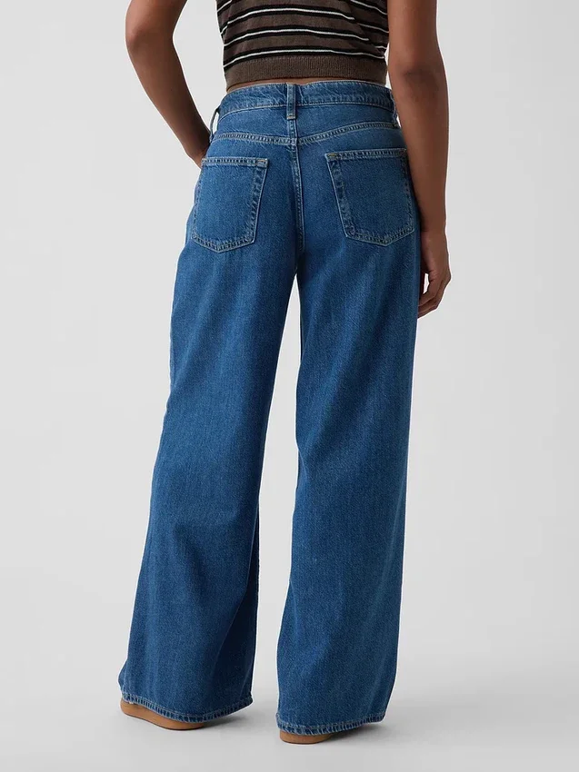 Jeans baggy a vita media ultrasoft per taglie curvy