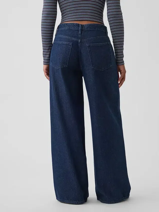 Jeans baggy a vita media ultrasoft per taglie curvy