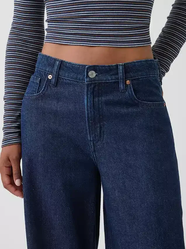 Jeans baggy a vita media ultrasoft per taglie curvy