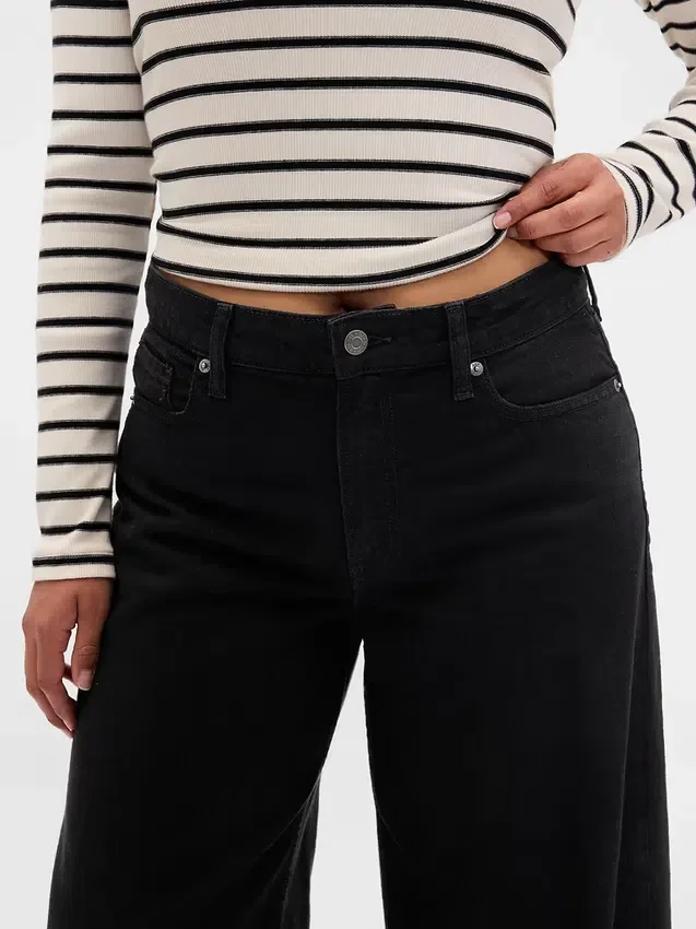 Jeans baggy a vita media ultrasoft per taglie curvy