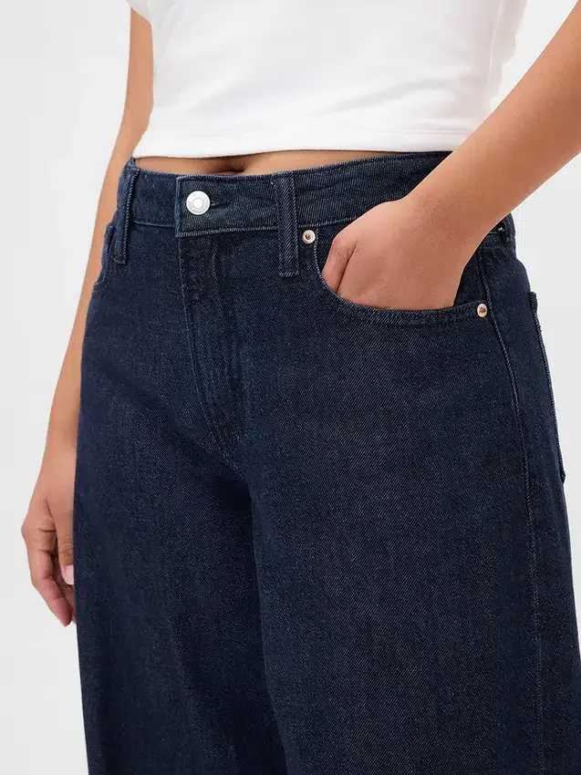 Jeans baggy a vita media ultrasoft per taglie curvy