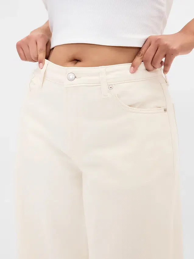 Jeans baggy a vita media ultrasoft per taglie curvy