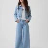 Jeans baggy da bambino a vita bassa con ricamo “I Heart NY”