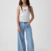 Jeans baggy da bambino a vita bassa con ricamo “I Heart NY”